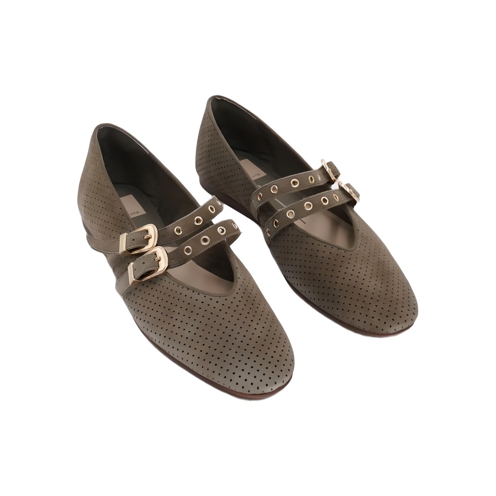 Dolce Vita Baylee Grommet Ballet Flats Olive Size 9.5M